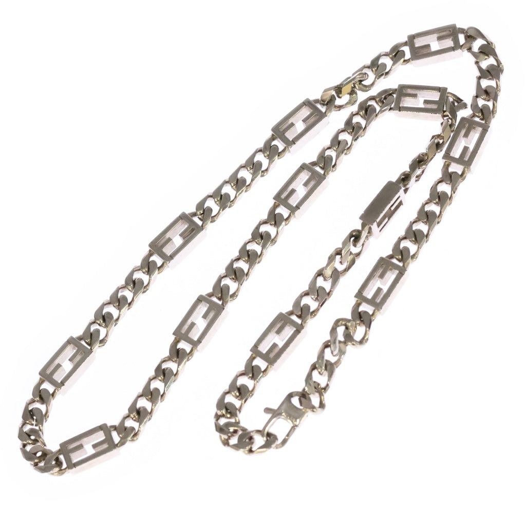 FENDI(フェンディ) バゲット FFロゴ チェーン ブレスレット シルバー 1A2423