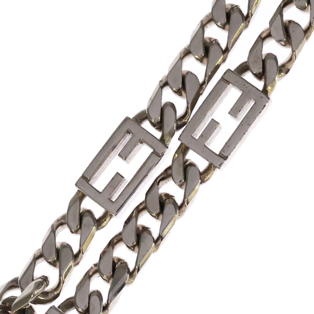 FENDI(フェンディ) バゲット FFロゴ チェーン ブレスレット シルバー 1A2423