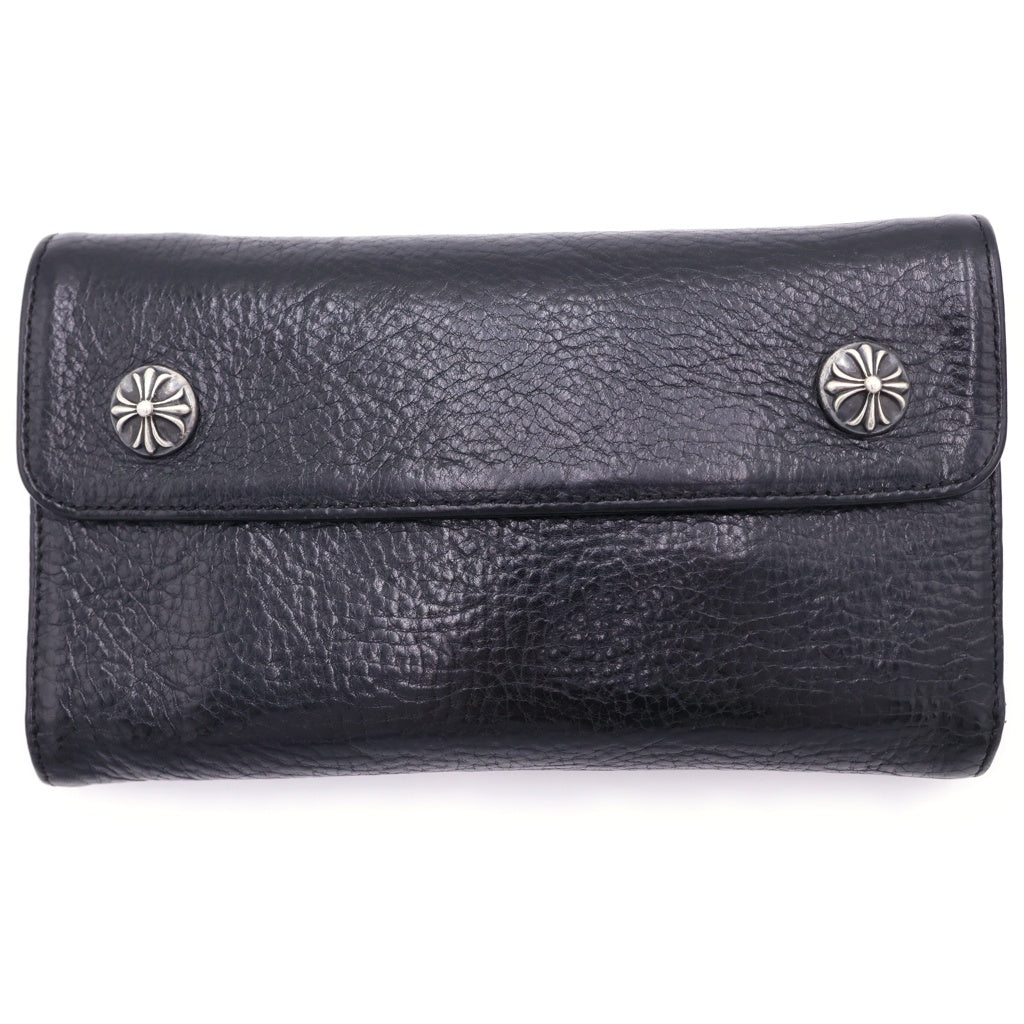 CHROME HEARTS(クロムハーツ) WAVE ウェーブ レザーウォレット 財布 ブラック