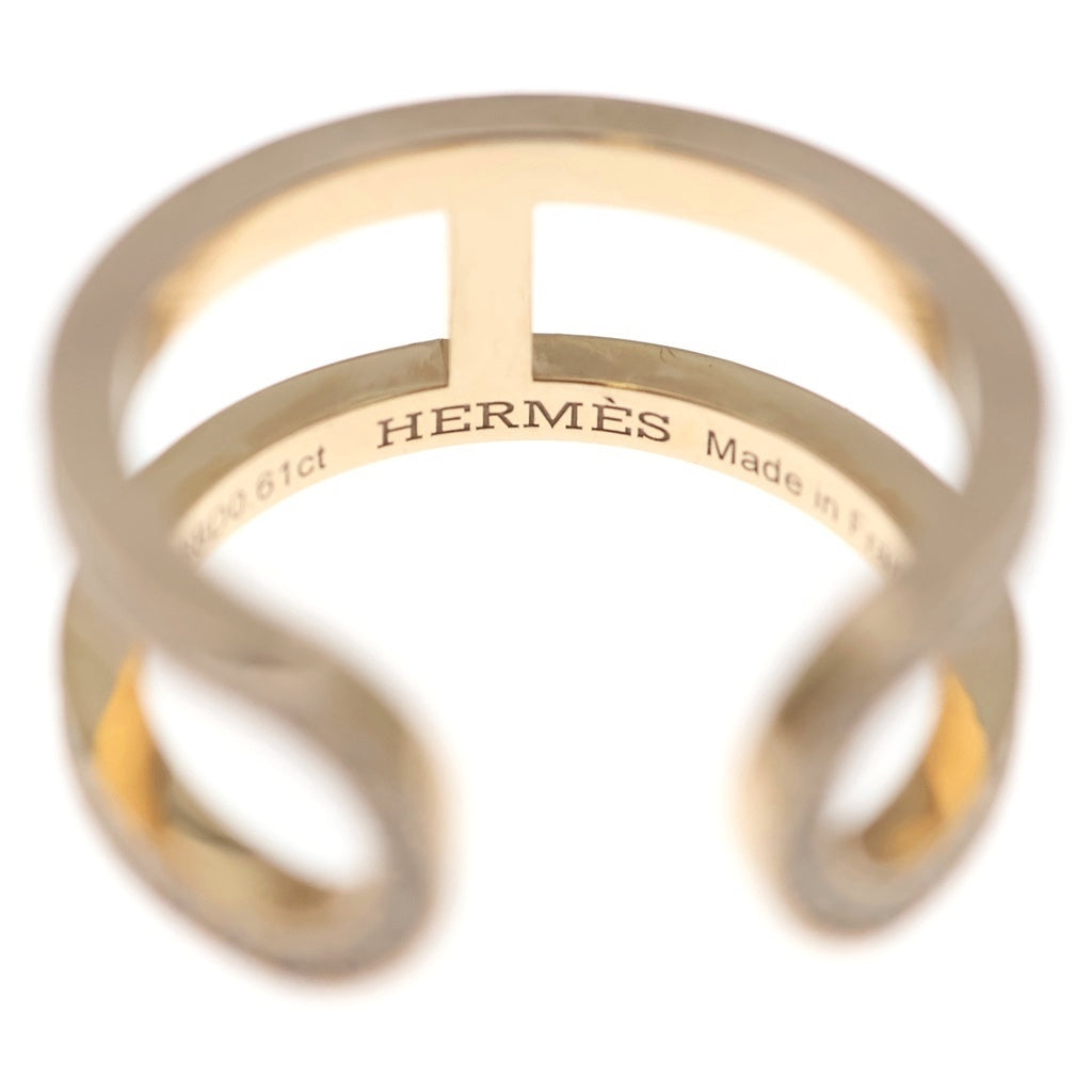 HERMES(エルメス) エヴァー シェーヌダンクル ダイヤモンド Au750 K18PG リング 指輪 #55 ピンクゴールド