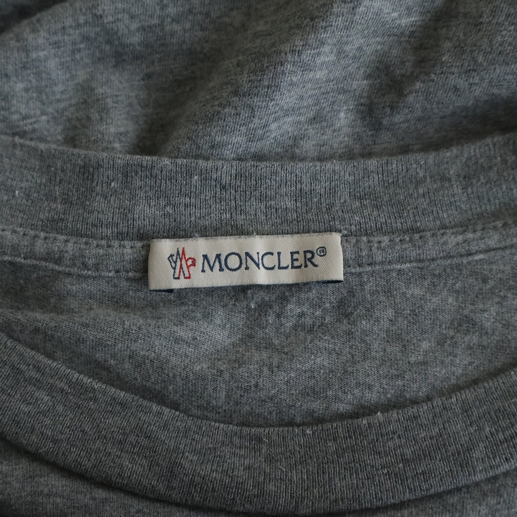 MONCLER(モンクレール) 胸ロゴ コットン半袖Tシャツ カットソー グレー 320918C00022