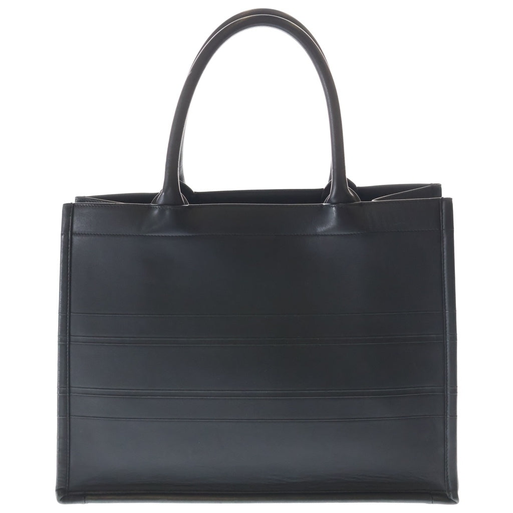 Christian Dior(クリスチャンディオール) ブックトート ミディアム ハンドバッグ トートバッグ ブラック レザー レディース
