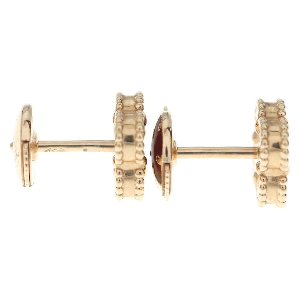 Van Cleef & Arpels(ヴァンクリーフアンドアーペル) スウィートアルハンブラ カーネリアン ピアス K18PG ピンクゴールド VCARN6B000 レディース