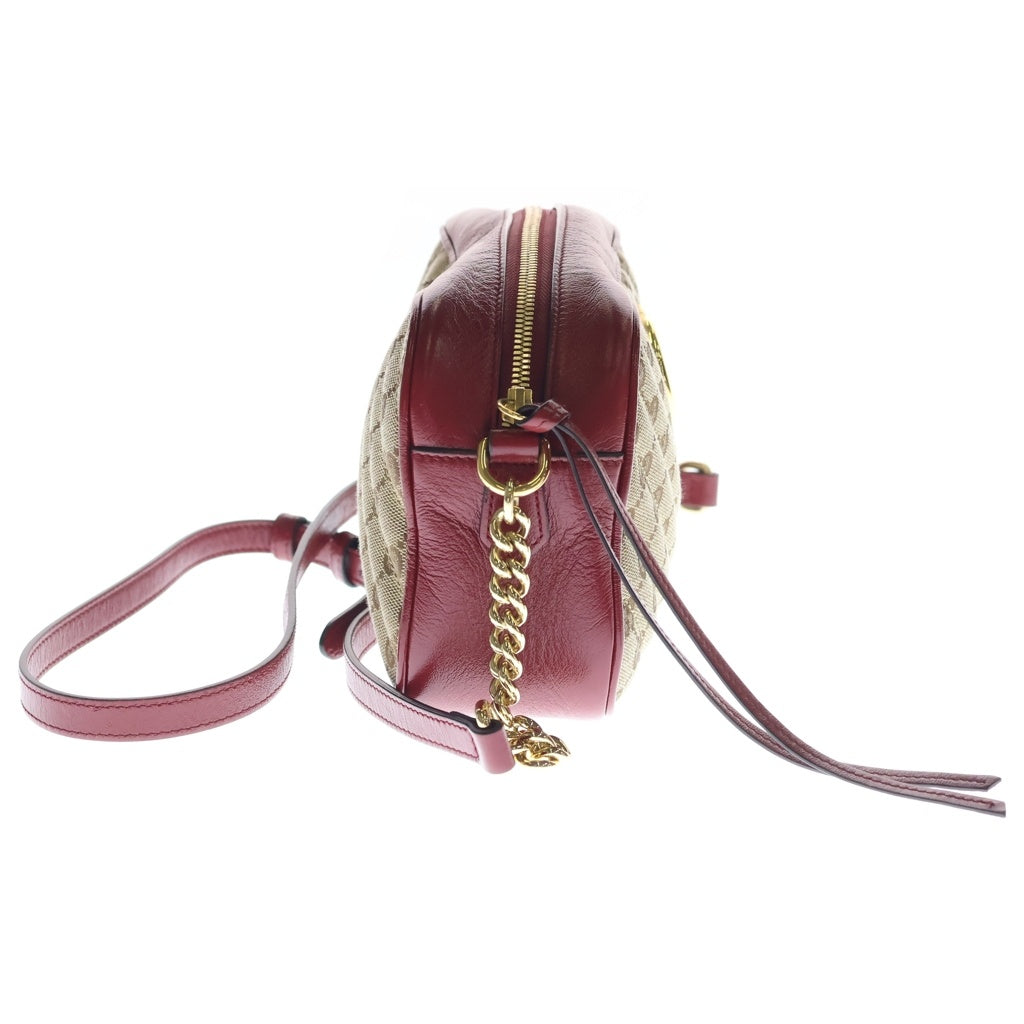 GUCCI(グッチ) GGマーモント キャンバス レザー チェーンショルダー