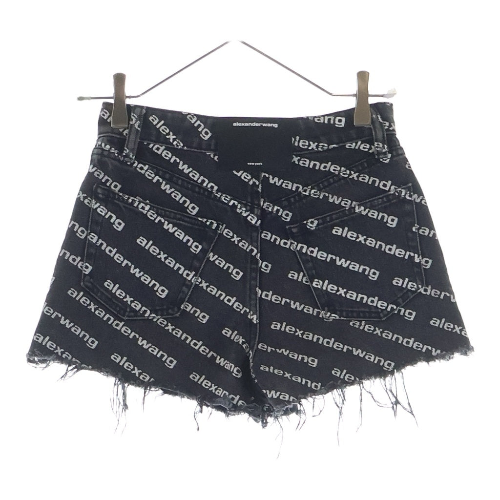ALEXANDER WANG(アレキサンダーワン) ロゴ デニムショートパンツ ブラック #23