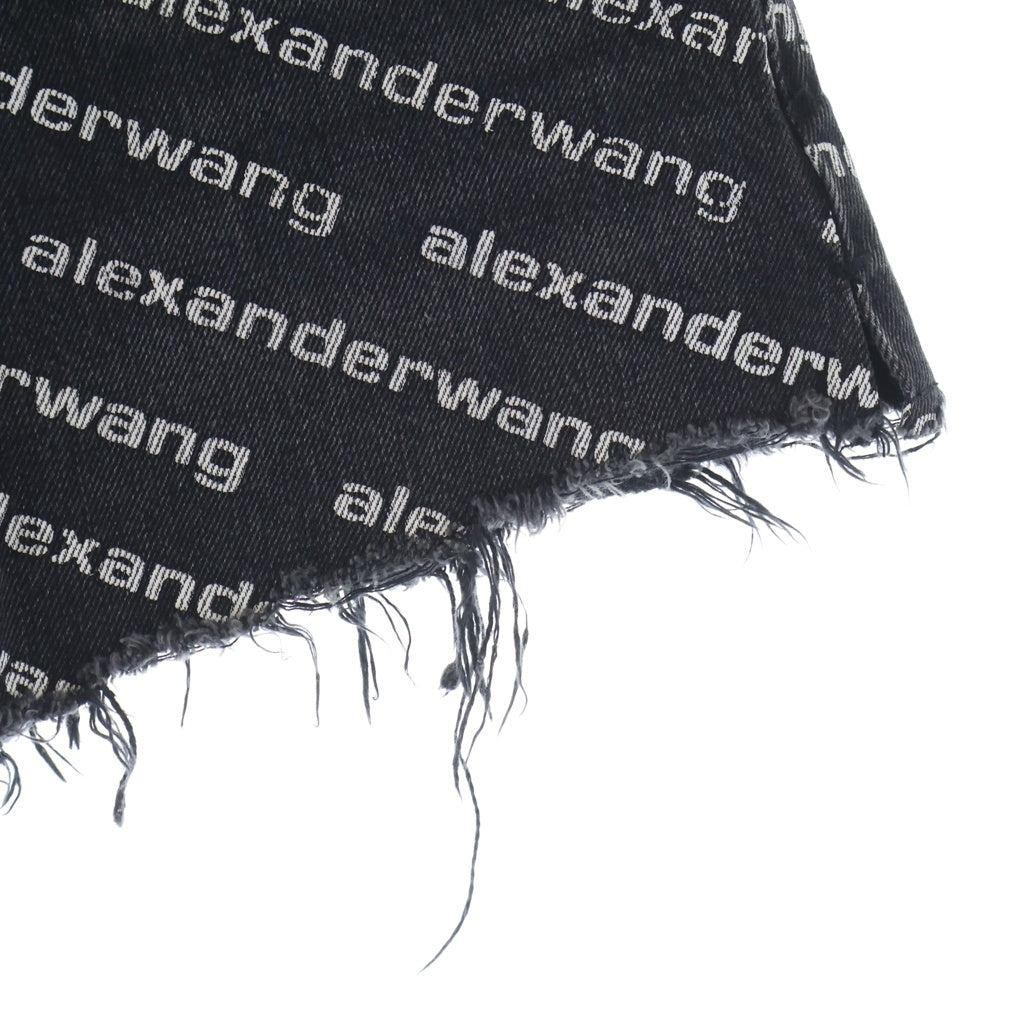 ALEXANDER WANG(アレキサンダーワン) ロゴ デニムショートパンツ ブラック #23