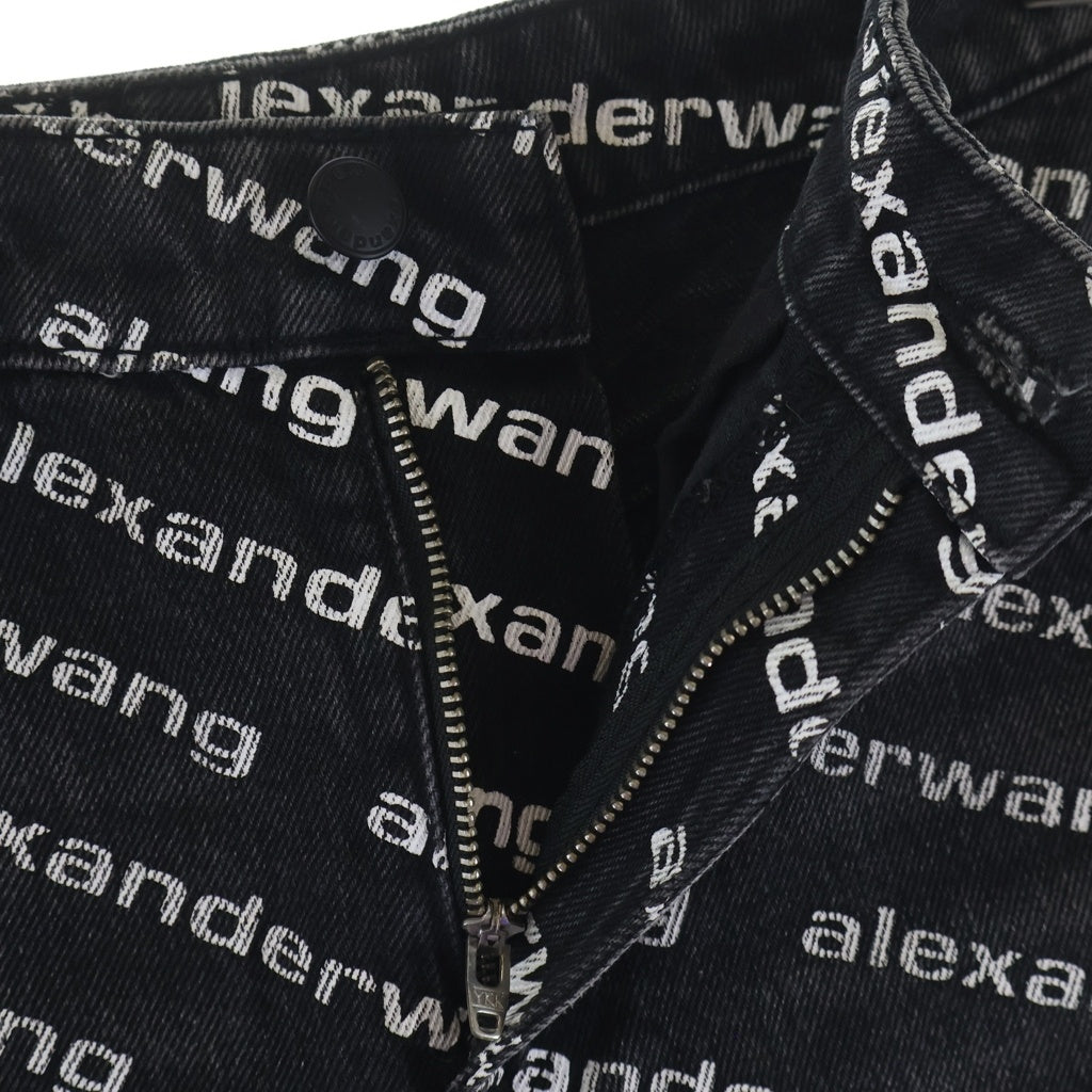 ALEXANDER WANG(アレキサンダーワン) ロゴ デニムショートパンツ ブラック #23
