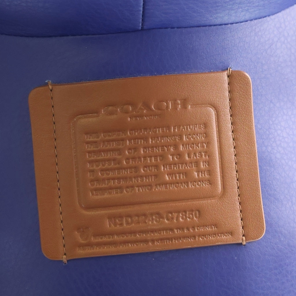 COACH(コーチ) ×ディズニー キース ヘリング ミッキーマウス エクストララージ コレクティブル レザー ぬいぐるみ 人形 D2248-C7850