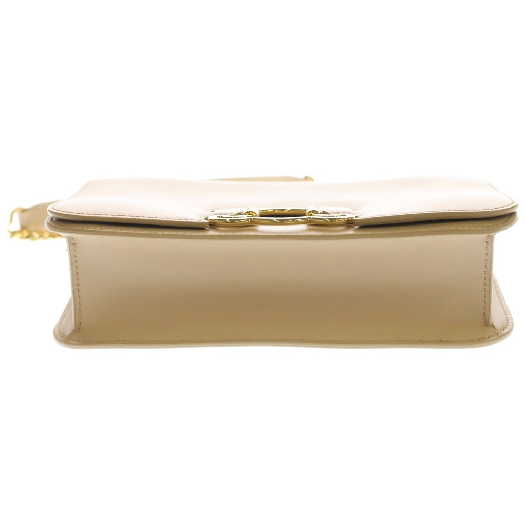 CELINE(セリーヌ) ミディアム トリオンフ フレーム 2WAYハンドバッグ ショルダーバッグ ベージュ レザー 199813EPA.38NO ゴールド金具 レディース