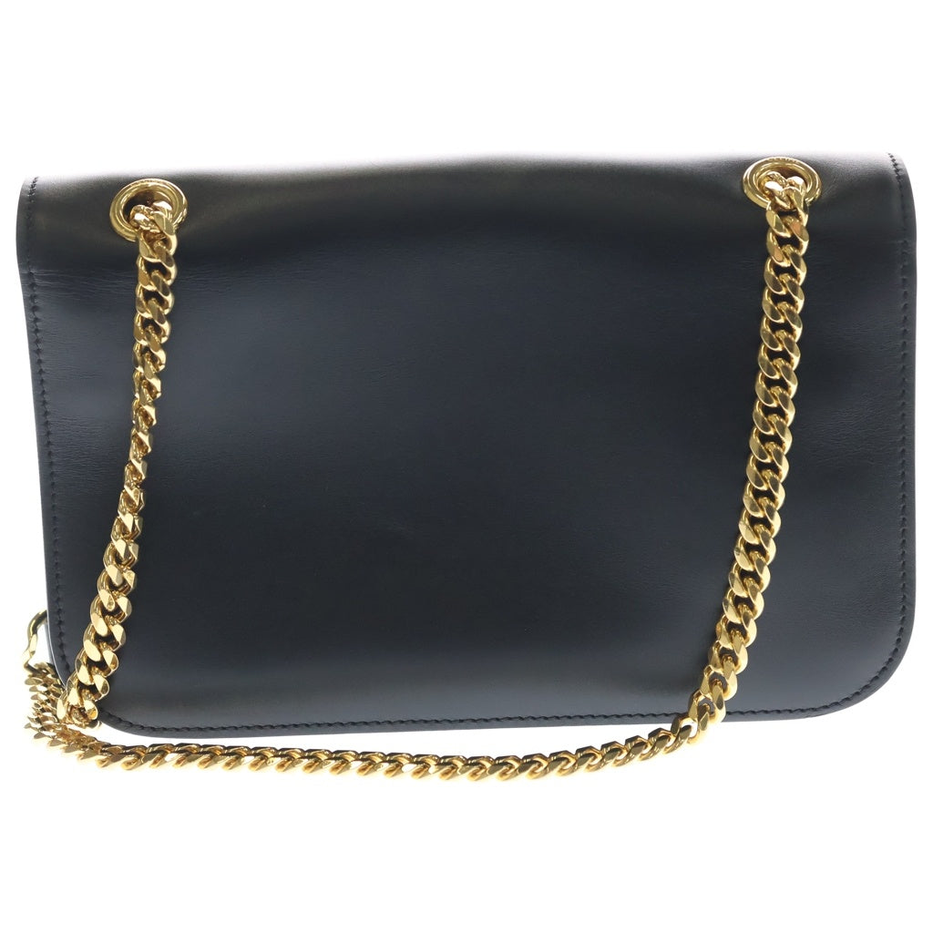 CELINE(セリーヌ) ミディアム トリオンフ フレーム ショルダーバッグ ブラック レザー 199813EPA.03ND ゴールド金具 レディース