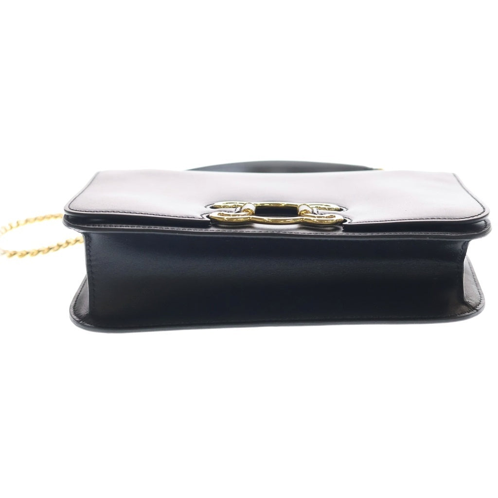 CELINE(セリーヌ) ミディアム トリオンフ フレーム ショルダーバッグ ブラック レザー 199813EPA.03ND ゴールド金具 レディース