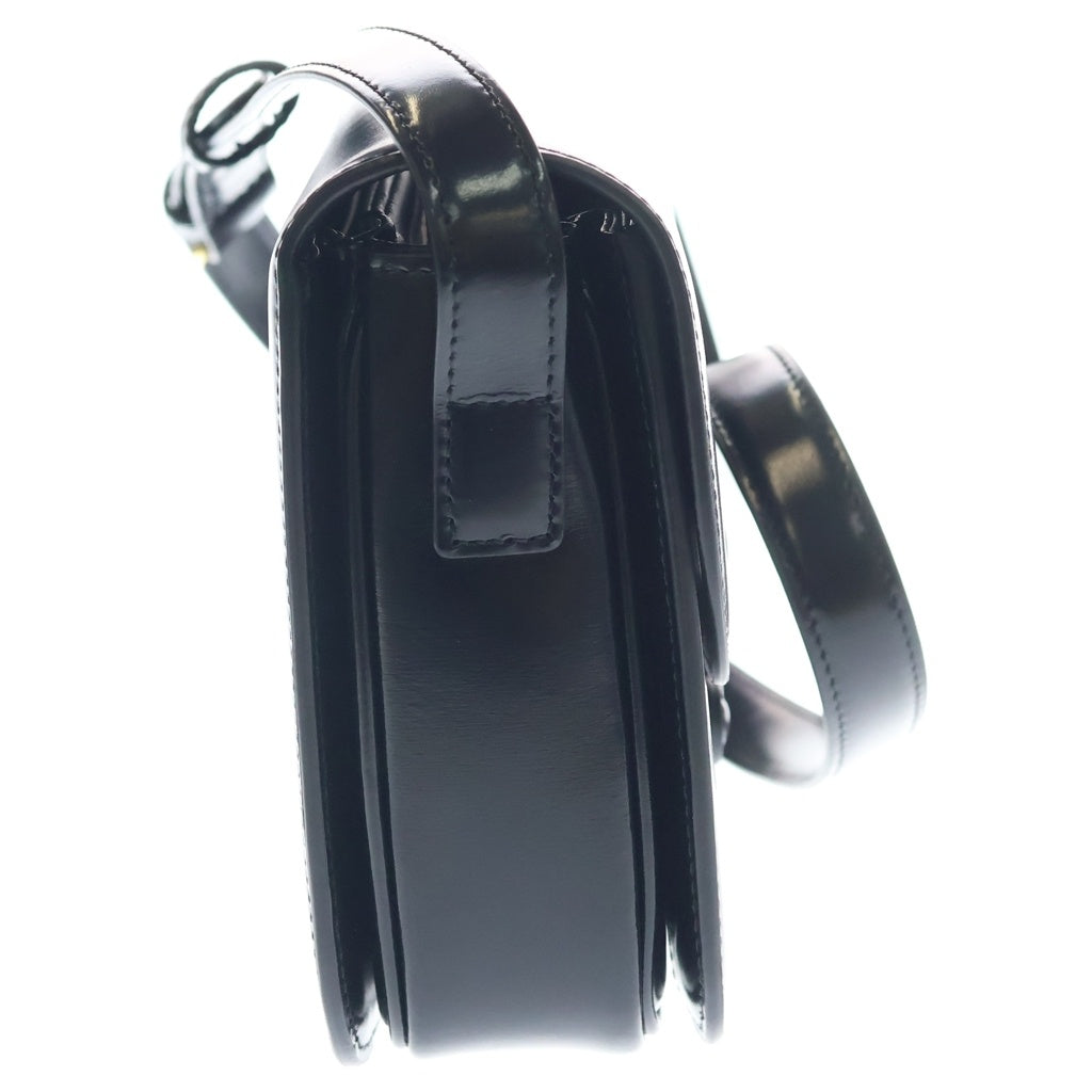 CELINE(セリーヌ) ティーン キュイル トリオンフ ミディアム ショルダーバッグ ブラック レザー 199233BF4 ゴールド金具 レディース