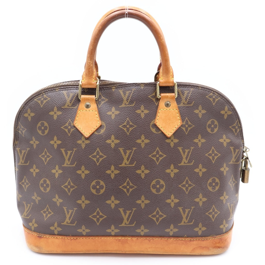 LOUIS VUITTON(ルイヴィトン) モノグラム アルマ ハンドバッグ ブラウン レザー×PVC ゴールド金具 M51130 レディース