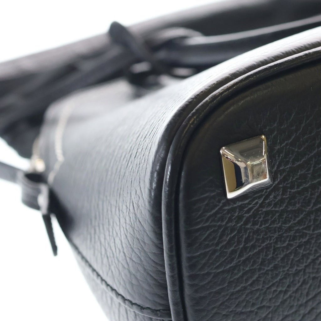 Maison Martin Margiela(メゾンマルタンマルジェラ) 5AC ミニ レザー ナイロン 2WAY ショルダーバッグ ハンドバッグ ブラック レディース