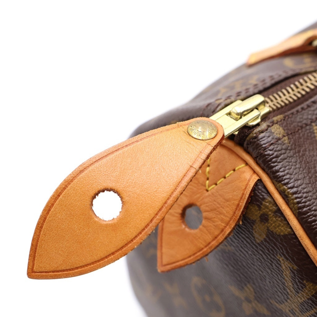 LOUIS VUITTON(ルイヴィトン) モノグラム スピーディ30 PVC レザー ハンドバッグ ミニボストンバッグ ブラウン M41526 レディース