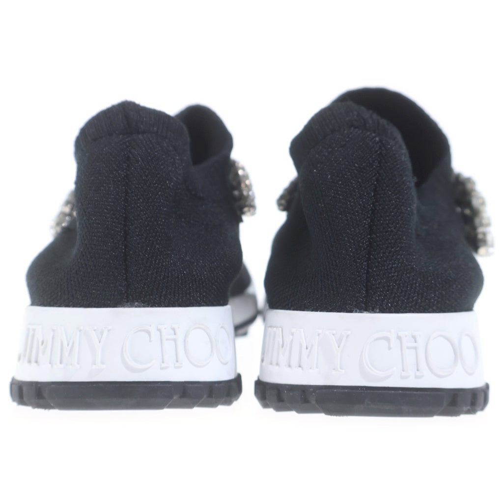 JIMMY CHOO(ジミーチュウ) Verona クリスタルビジューニットスニーカー スリッポン ブラック レディース