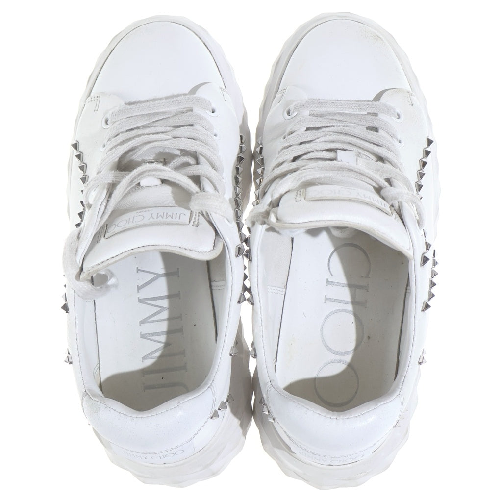 JIMMY CHOO スニーカー JIMMY CHOO 41 ホワイト スタッズ JIMMY CHOO(ジミーチュウ) スタッズ ローカットレザースニーカー