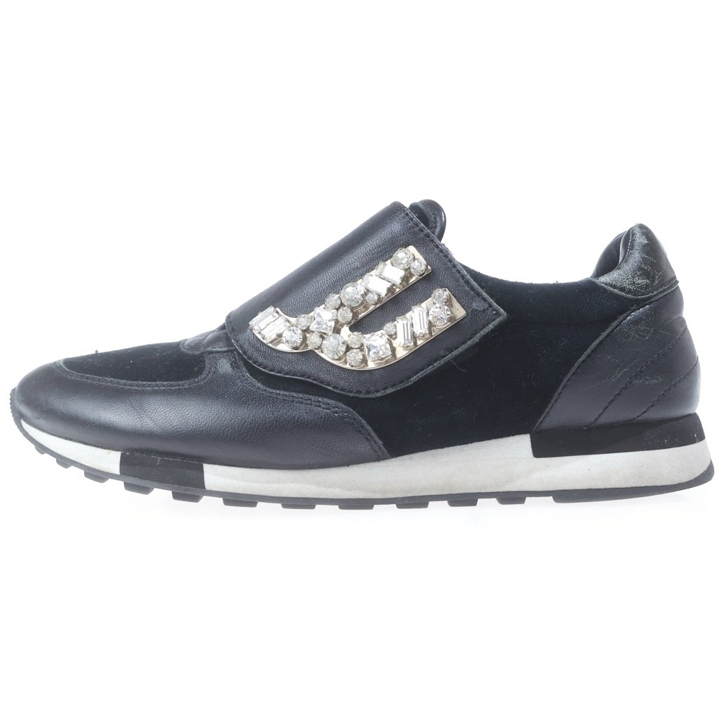 BALLY(バリー) GIADA-STONE クリスタルローカットスニーカー シューズ レザー Bロゴ ブラック レディース