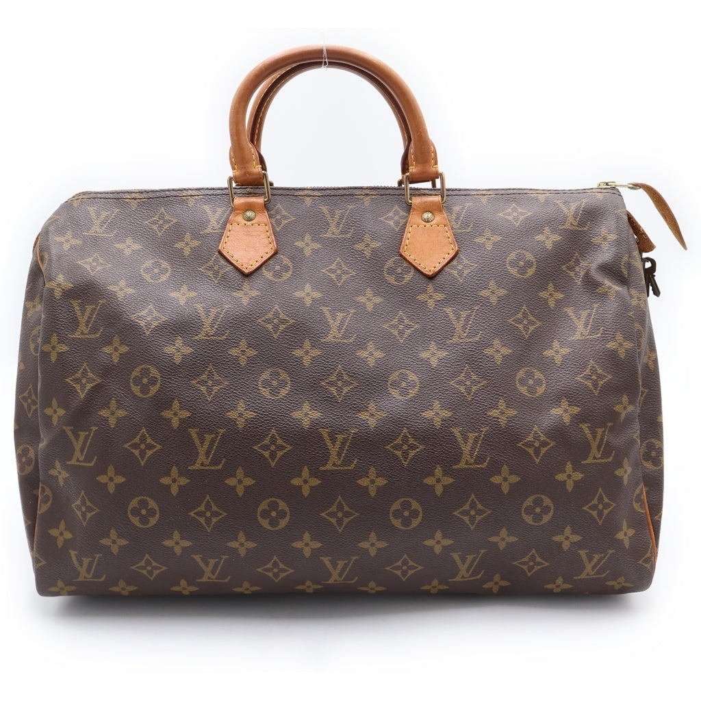 LOUIS VUITTON(ルイヴィトン) モノグラム スピーディ40 ハンドバッグ ボストンバッグ ブラウン レザー×PVC M41522 ゴールド金具 レディース