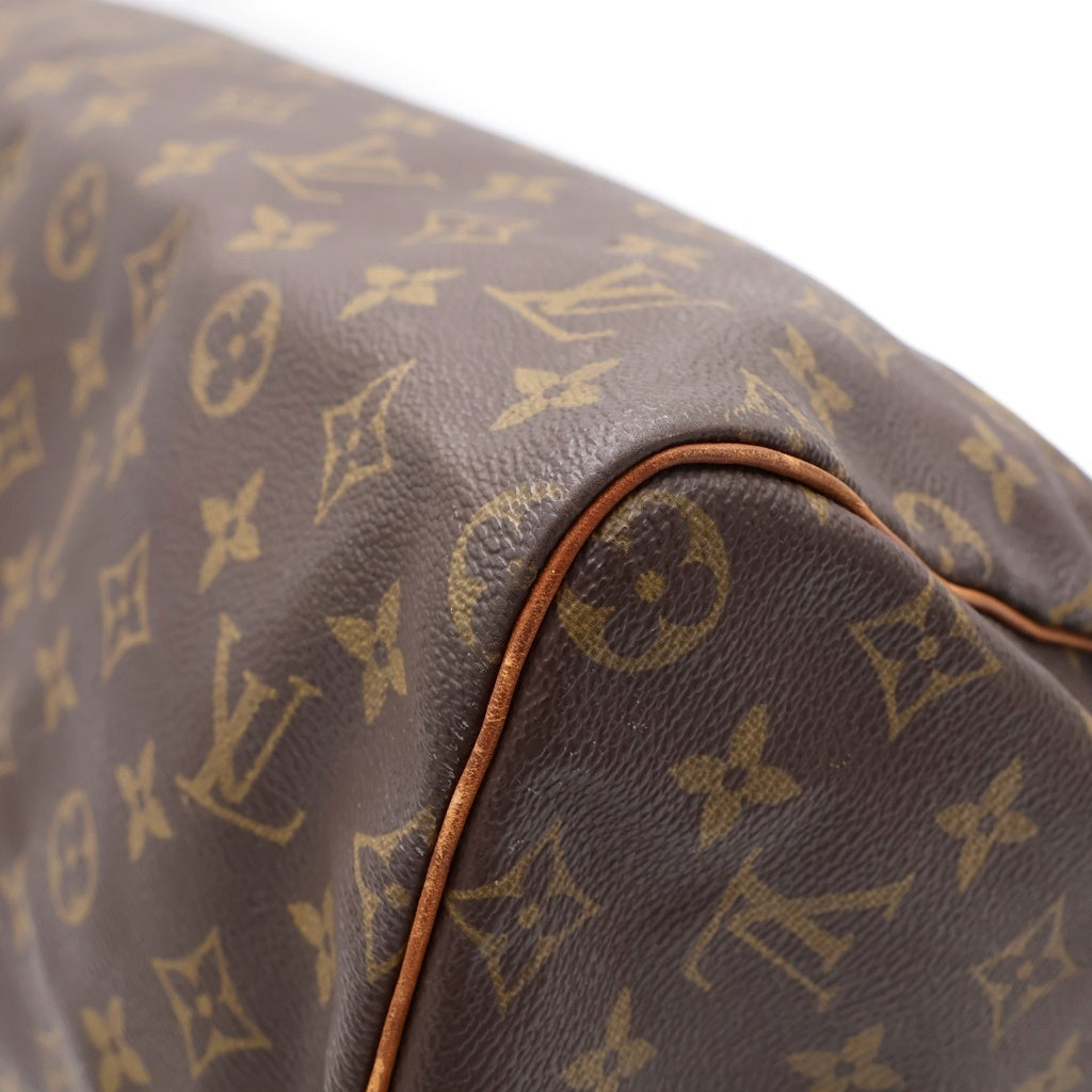 LOUIS VUITTON(ルイヴィトン) モノグラム スピーディ40 ハンドバッグ ボストンバッグ ブラウン レザー×PVC M41522 ゴールド金具 レディース