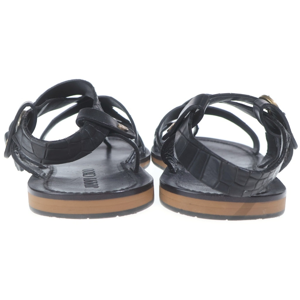 JIMMY CHOO(ジミーチュウ) ■サンダル ブラック レザー