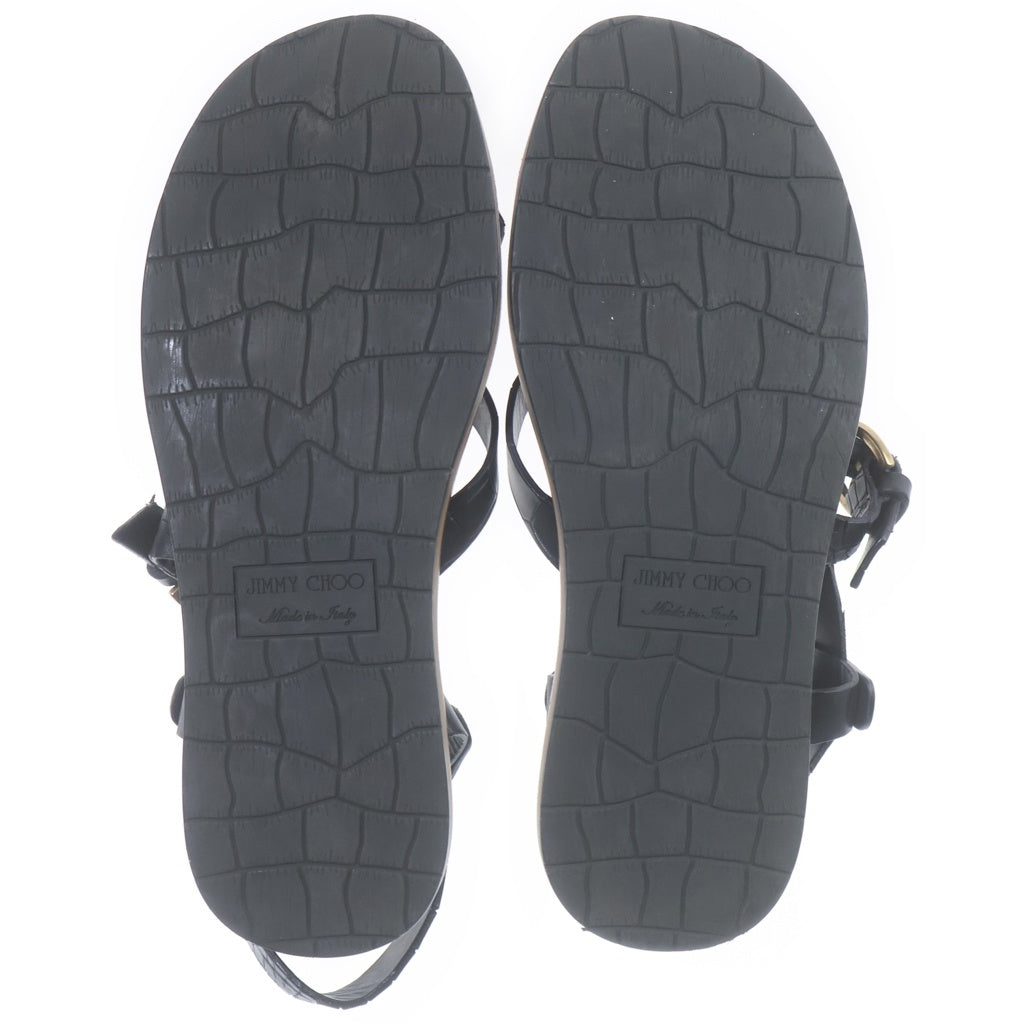 JIMMY CHOO(ジミーチュウ) ■サンダル ブラック レザー