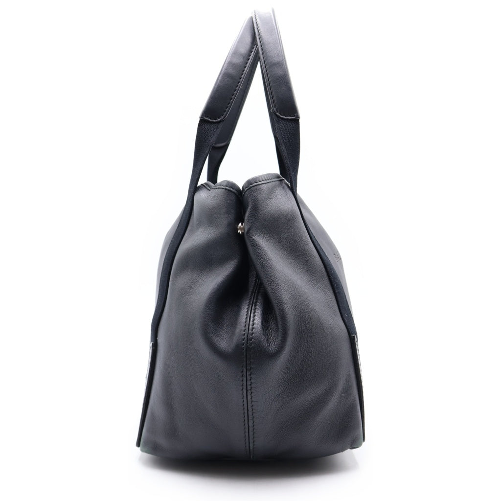 BALENCIAGA(バレンシアガ) ネイビーカバス パンチング ハンドバッグ