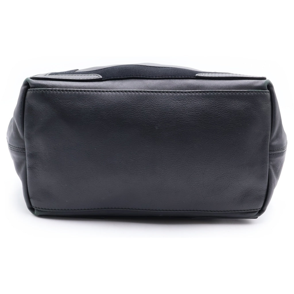 BALENCIAGA バレンシアガ ネイビーカバス パンチング ハンドバッグ トートバッグ ブラック レザー 339933 シルバー金具 BALENCIAGA(バレンシアガ) ネイビーカバス パンチング ハンドバッグ