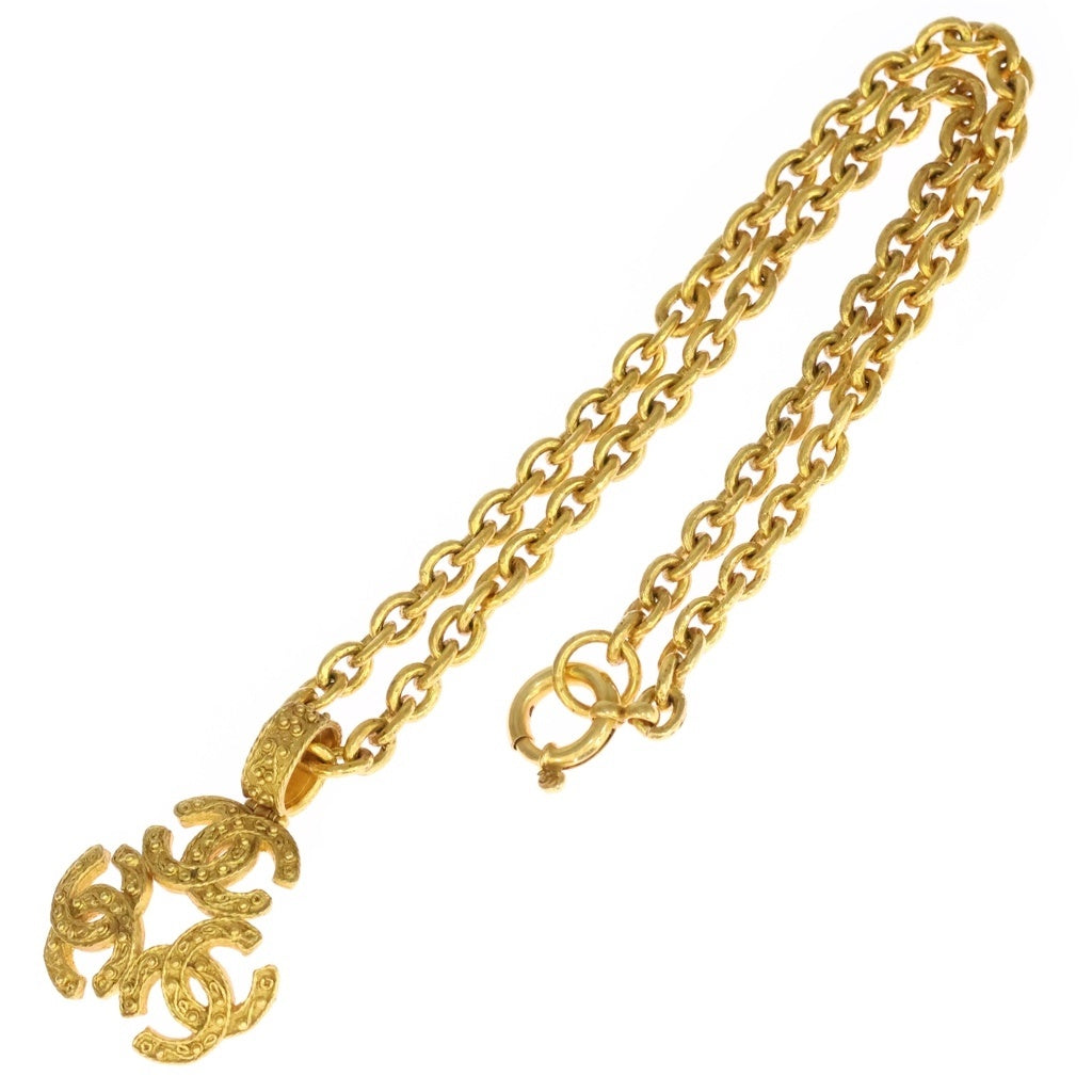 CHANEL(シャネル) トリプルココ ネックレス ペンダント チェーン ゴールド レディース