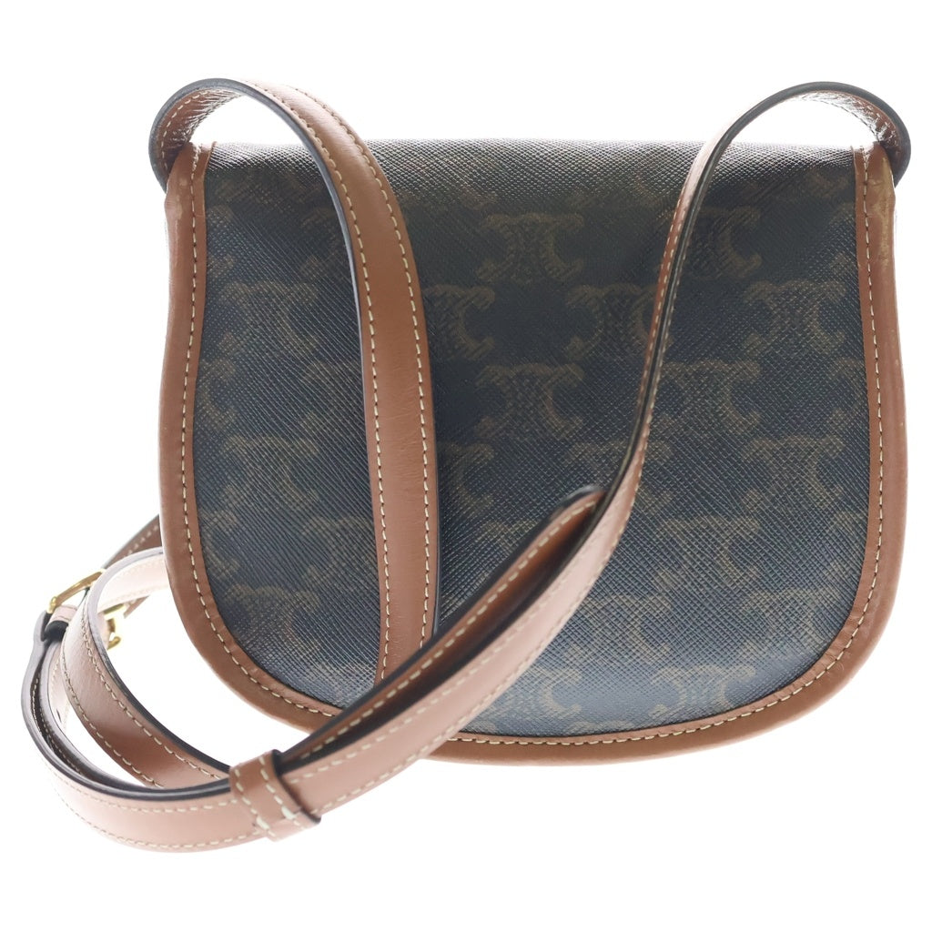 CELINE(セリーヌ) トリオンフ ミニブザス ショルダーバッグ PVC レザー ブラウン 196702BZJ.04LU レディース