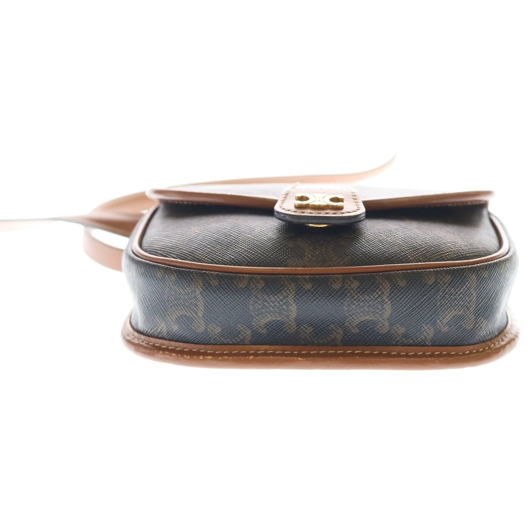 CELINE(セリーヌ) トリオンフ ミニブザス ショルダーバッグ PVC レザー ブラウン 196702BZJ.04LU レディース