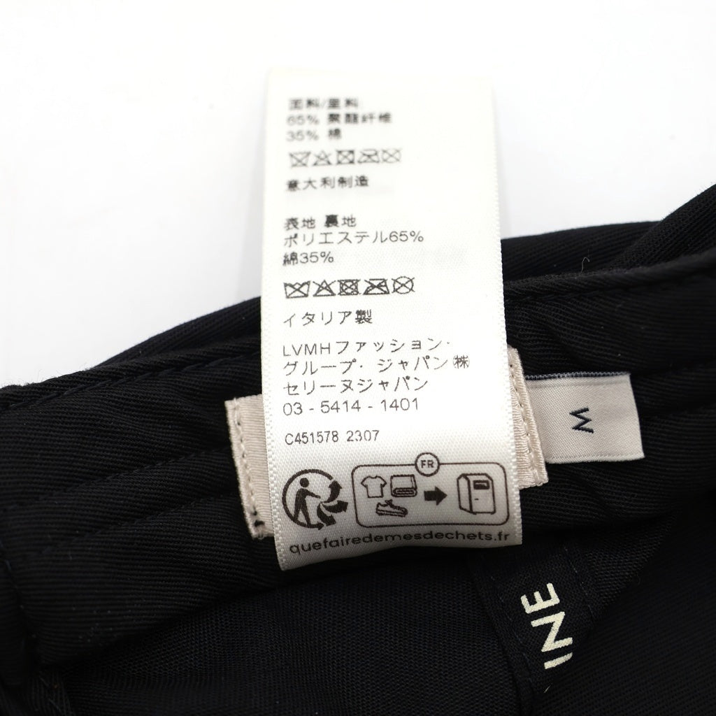 CELINE(セリーヌ) フロントロゴ ベースボールキャップ 帽子 ポリエステル コットン ブラック 2AUA1242N