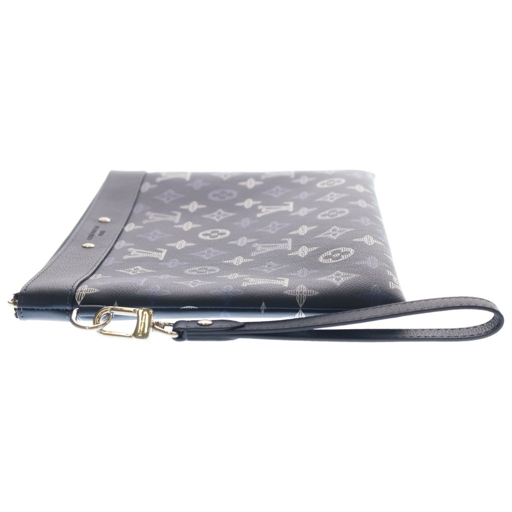 LOUIS VUITTON(ルイヴィトン) モノグラム シャドウ ポシェット・トゥー・ゴー レザー セカンドバッグ クラッチバッグ ICタイプ ネイビー M28913 レディース