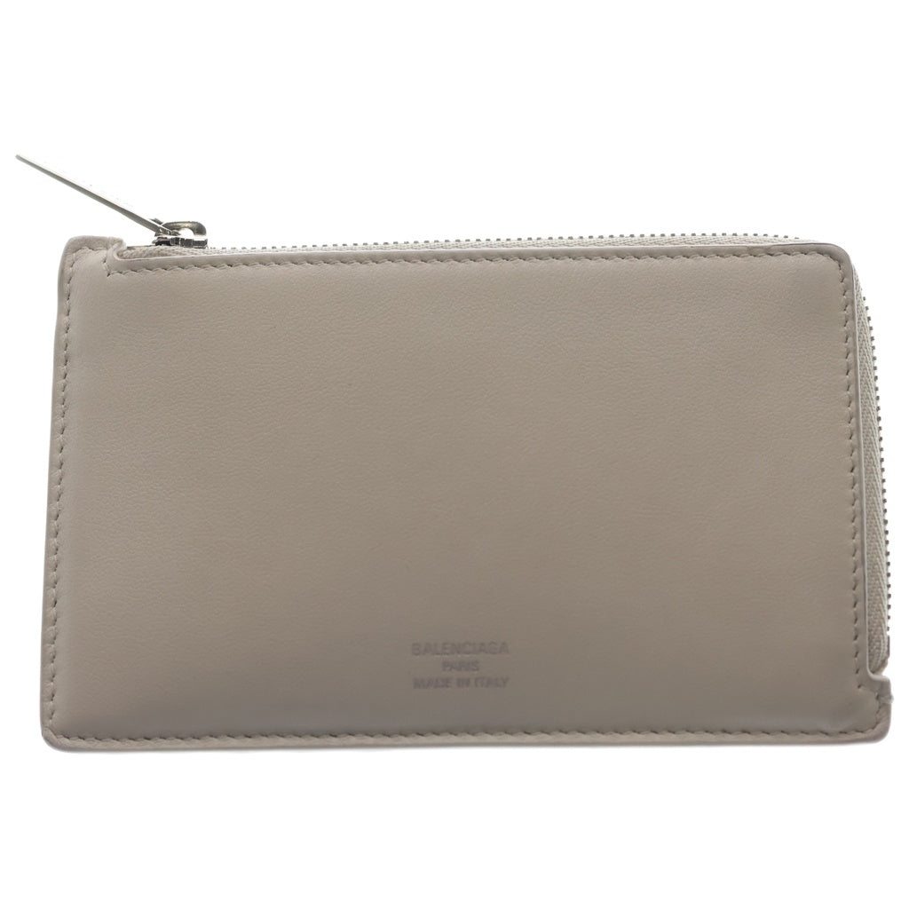 BALENCIAGA(バレンシアガ) フラグメントケース カードケース 小物入れ ポーチ アイボリー レザー 736734 シルバー金具