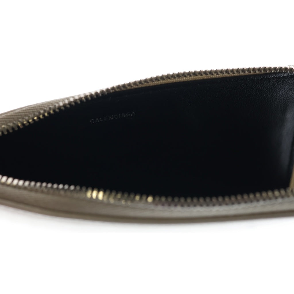 BALENCIAGA(バレンシアガ) フラグメントケース カードケース 小物入れ ポーチ アイボリー レザー 736734 シルバー金具
