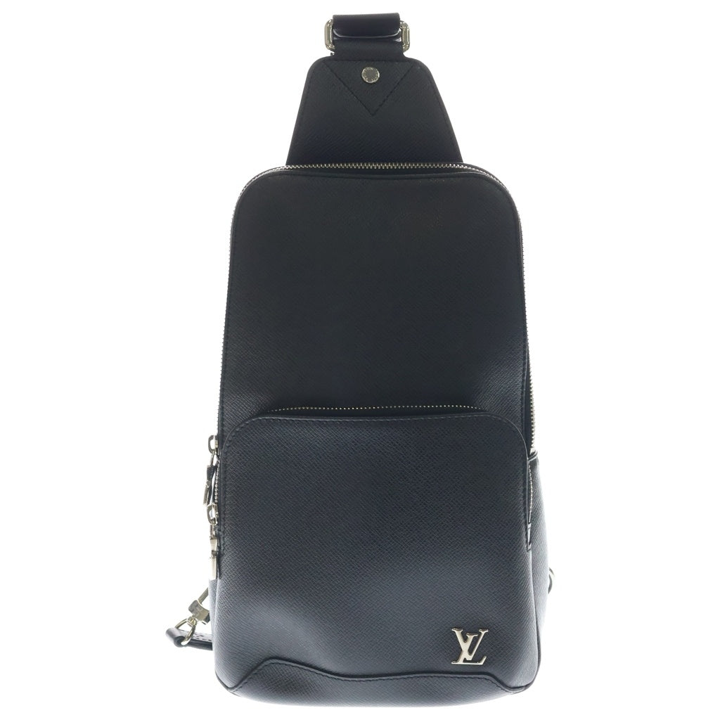 LOUIS VUITTON(ルイヴィトン) ルイヴィトン タイガ アヴェニュー スリングバッグ ウエストバッグ ボディバッグ ブラック レザー M30443 シルバー金具 レディース