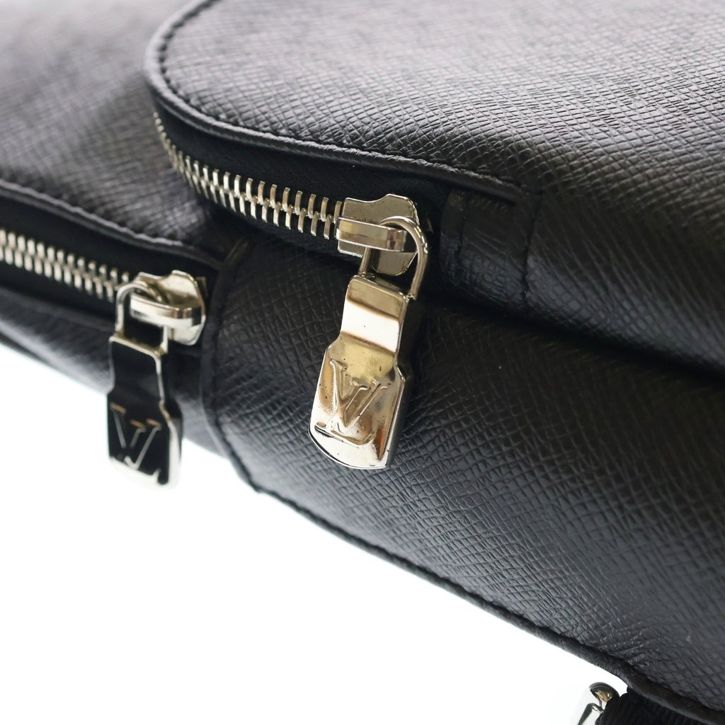 LOUIS VUITTON(ルイヴィトン) ルイヴィトン タイガ アヴェニュー スリングバッグ ウエストバッグ ボディバッグ ブラック レザー M30443 シルバー金具 レディース