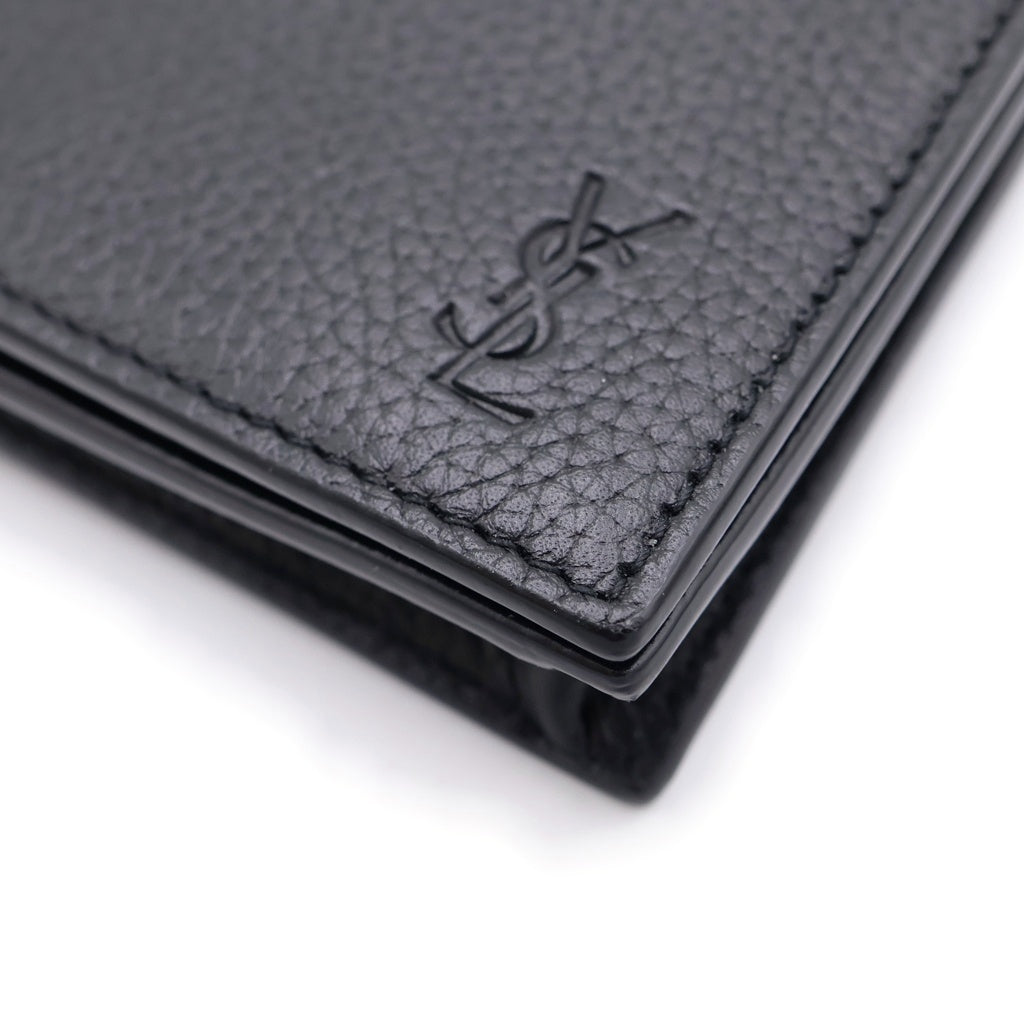 SAINT LAURENT PARIS(サンローランパリ) カサンドラ シャドウ 名刺入れ カードケース ブラック レザー 693492 レディース