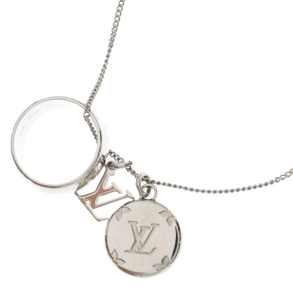 LOUIS VUITTON(ルイヴィトン) モノグラム リングネックレス ペンダント チェーン シルバー M62485 レディース