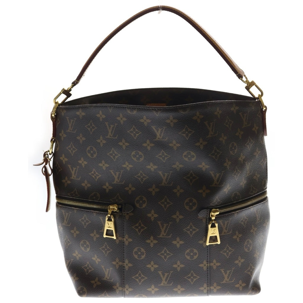 LOUIS VUITTON(ルイヴィトン) モノグラム メリー 2WAYハンドバッグ ワンショルダーバッグ ブラウン レザー×PVC M41544 ゴールド金具 レディース