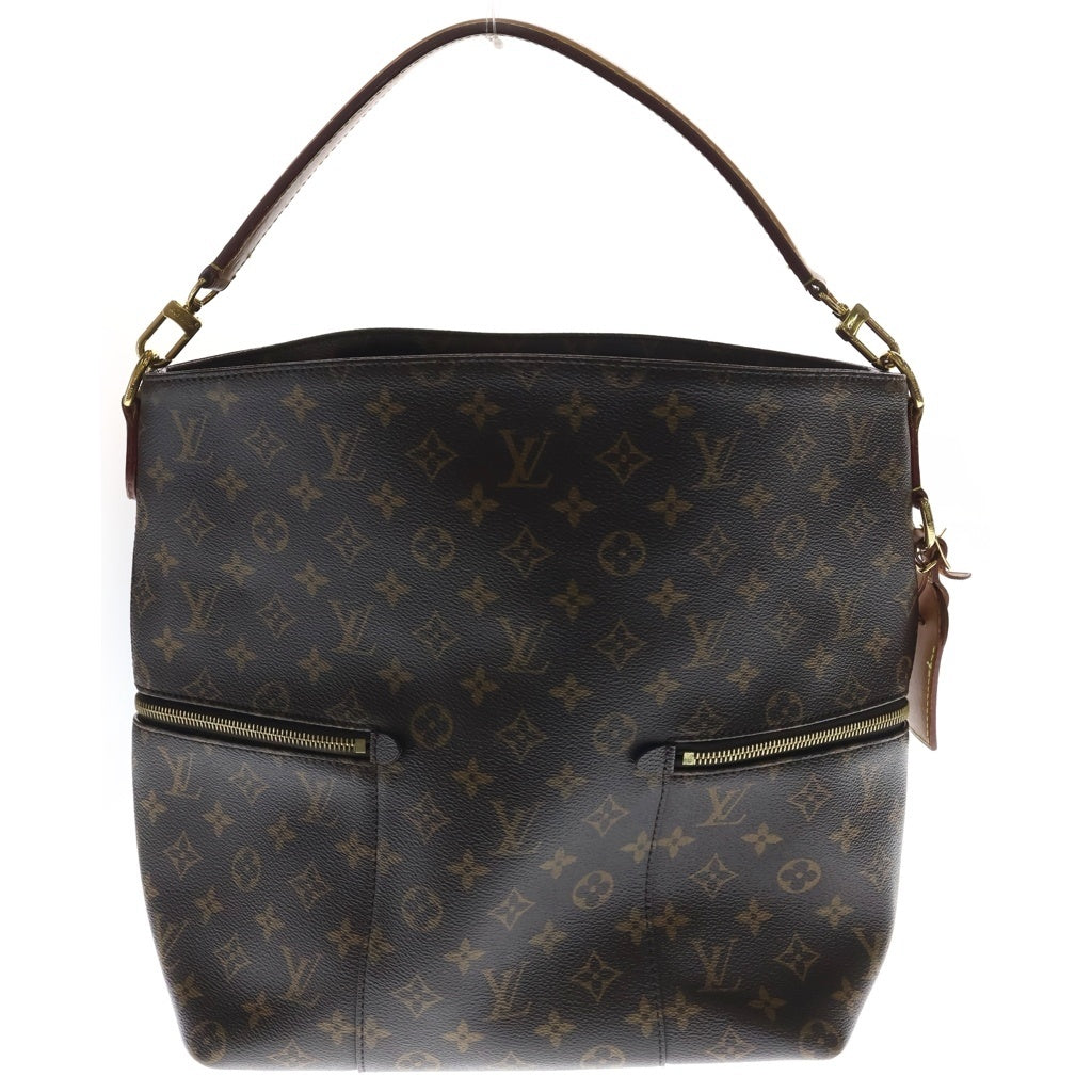 LOUIS VUITTON(ルイヴィトン) モノグラム メリー 2WAYハンドバッグ ワンショルダーバッグ ブラウン レザー×PVC M41544 ゴールド金具 レディース