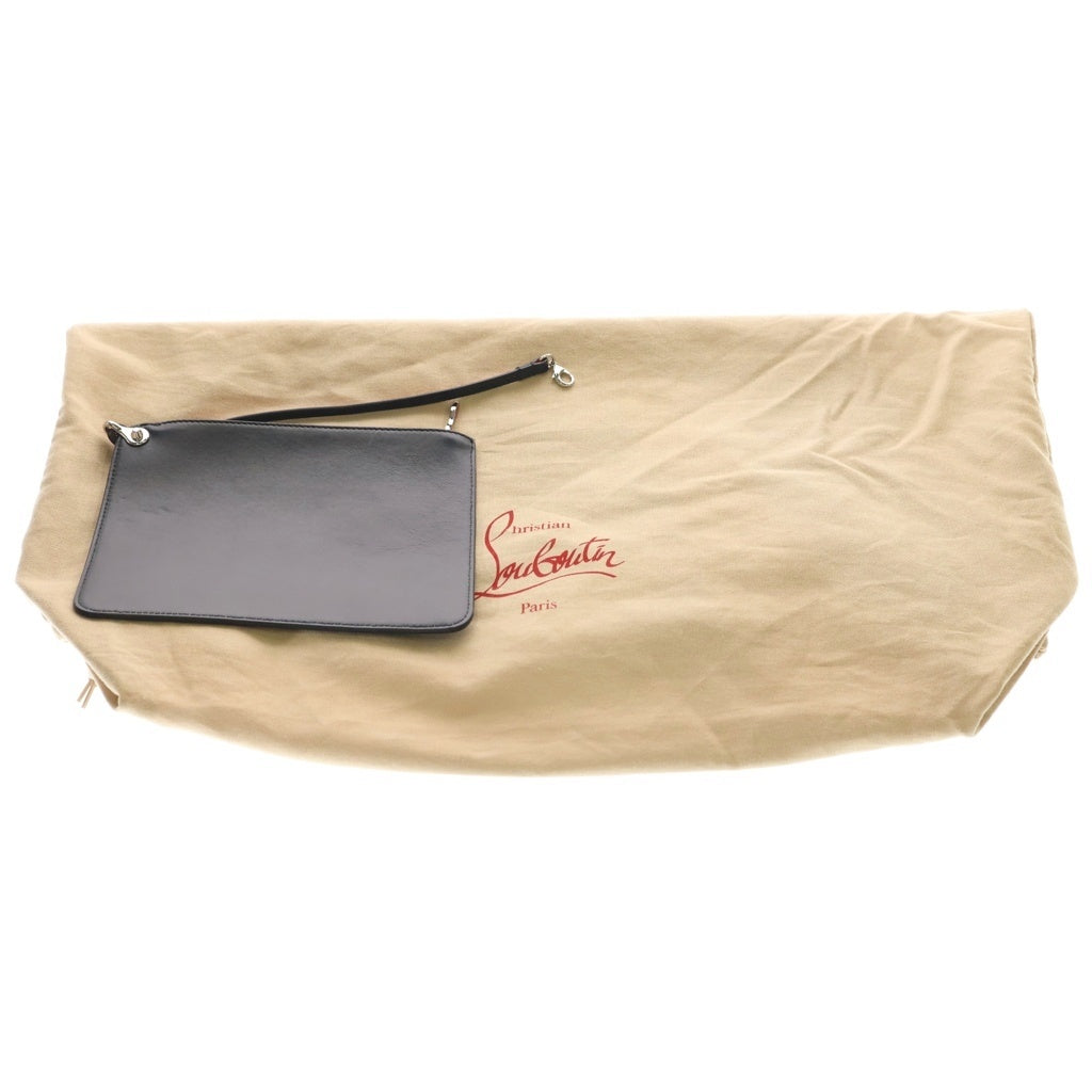 CHRISTIAN LOUBOUTIN(クリスチャンルブタン) カバタ トートバッグ ハンドバッグ ブラック×レッド レザー レディース