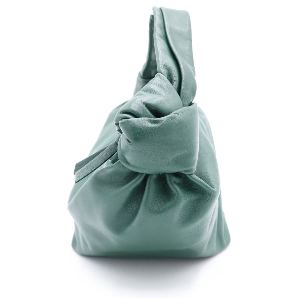 BOTTEGA VENETA(ボッテガヴェネタ) ダブルノット ハンドバッグ グリーン レザー レディース