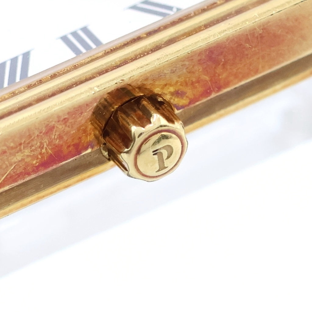 PIAGET(ピアジェ) プロトコール 白文字盤 YG×革/手巻き イエローゴールド 腕時計 84153 レディース