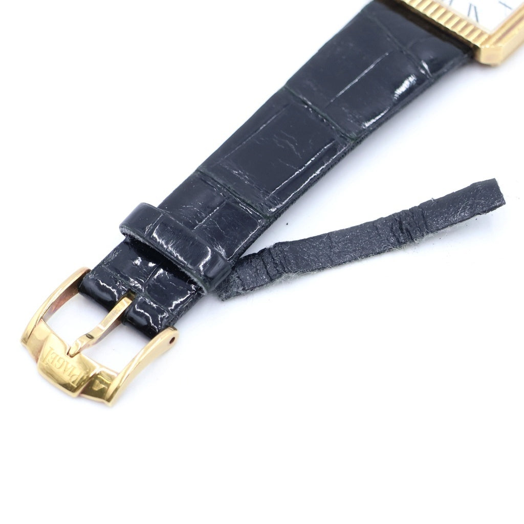 PIAGET(ピアジェ) プロトコール 白文字盤 YG×革/手巻き イエローゴールド 腕時計 84153 レディース