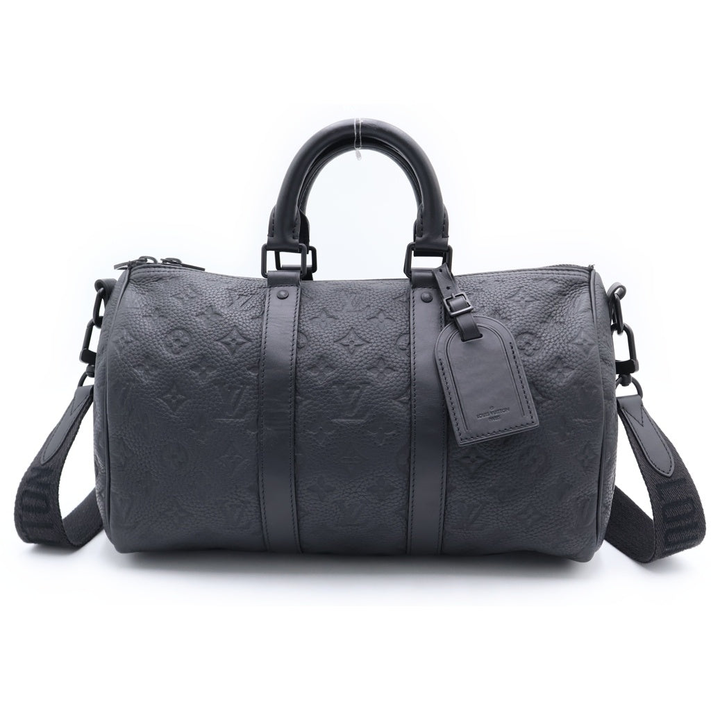LOUIS VUITTON(ルイヴィトン) モノグラム キーポルバンドリエール35 2WAYハンドバッグ ショルダーバッグ ブラック レザー M22765 シルバー金具 レディース