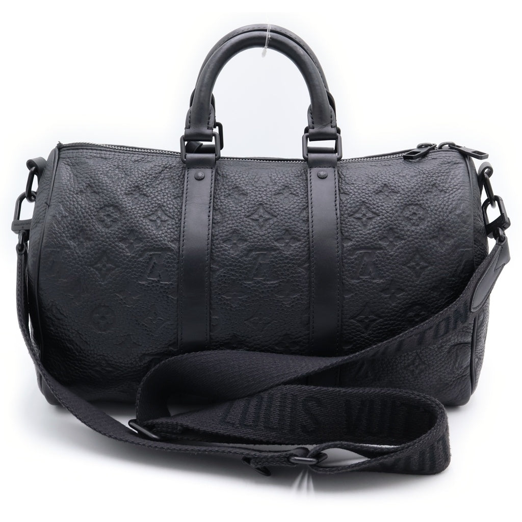 LOUIS VUITTON(ルイヴィトン) モノグラム キーポルバンドリエール35 2WAYハンドバッグ ショルダーバッグ ブラック レザー M22765 シルバー金具 レディース