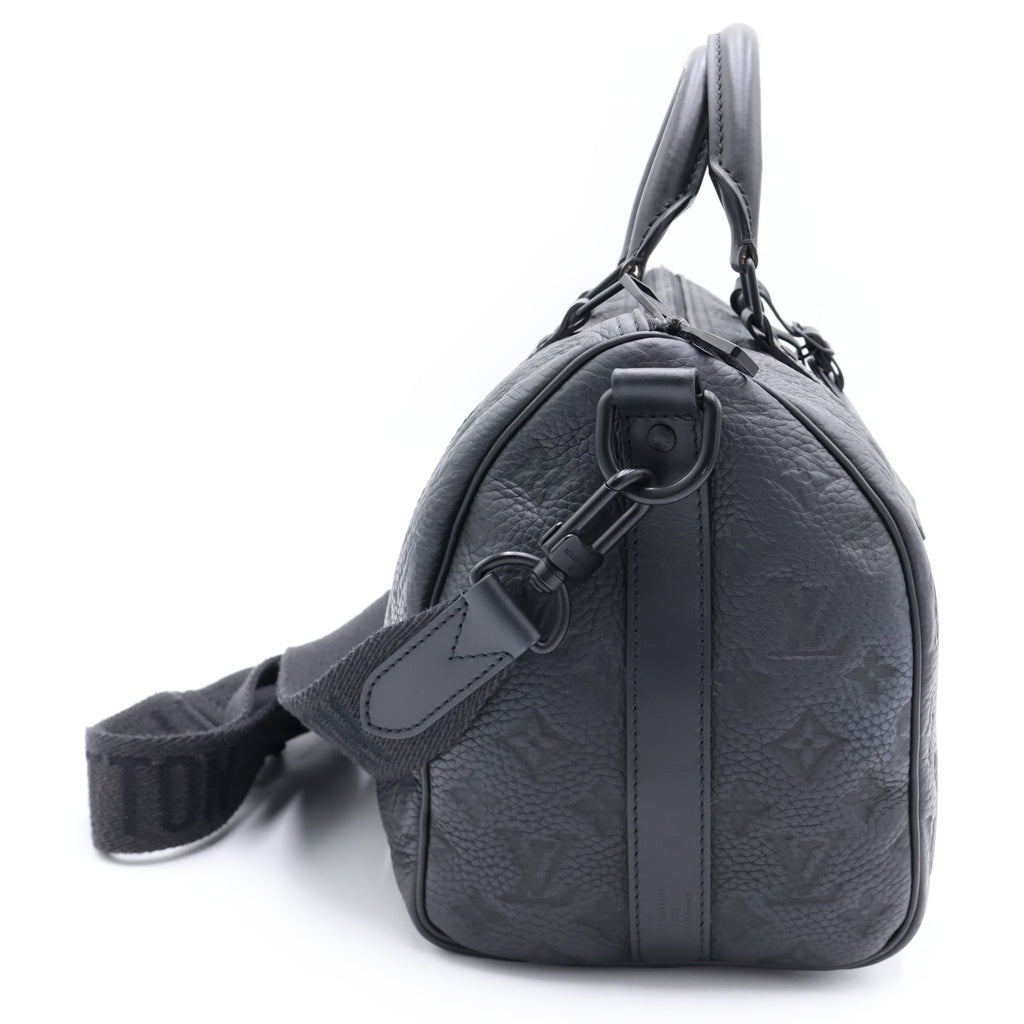 LOUIS VUITTON(ルイヴィトン) モノグラム キーポルバンドリエール35 2WAYハンドバッグ ショルダーバッグ ブラック レザー M22765 シルバー金具 レディース