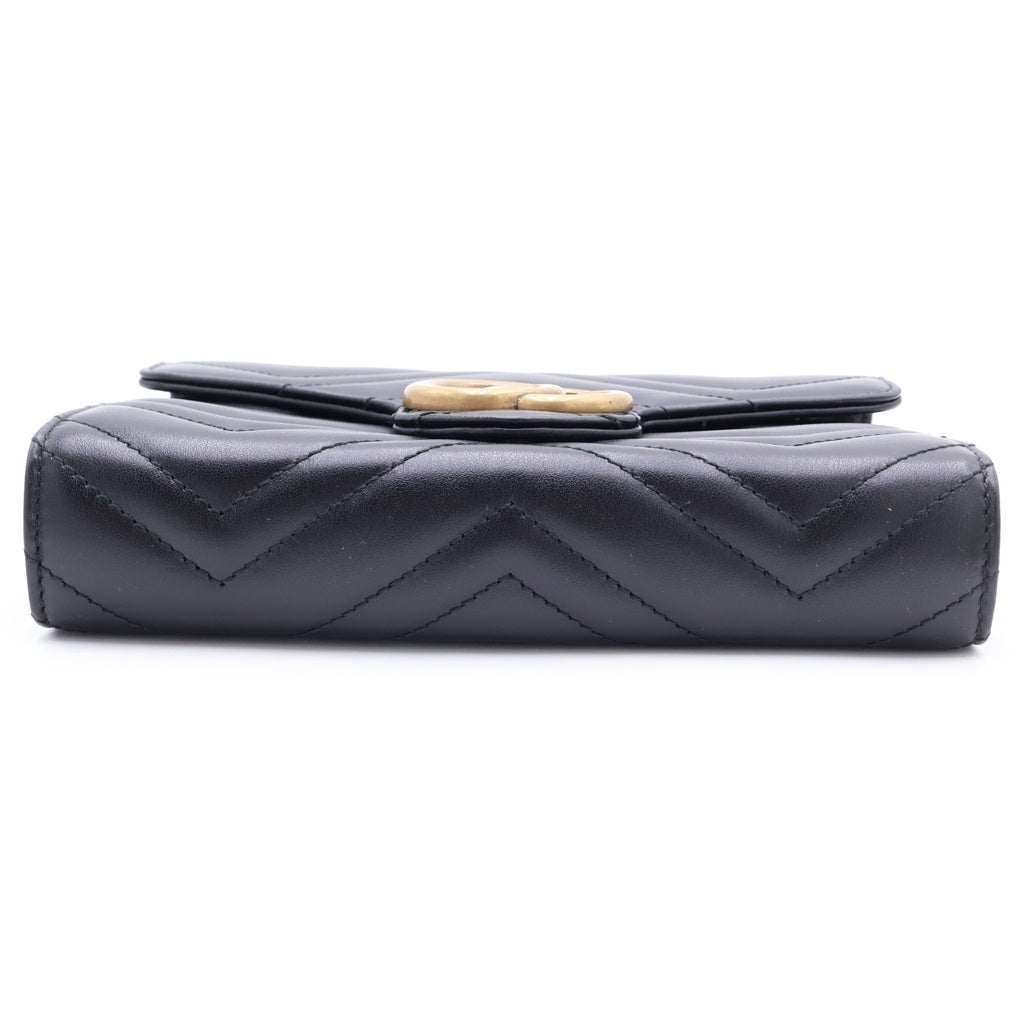 GUCCI(グッチ) GG Marmont Quilting Chain Wallet GGマーモント キルティング チェーンウォレット ショルダーバッグ ブラック 474575 レディース