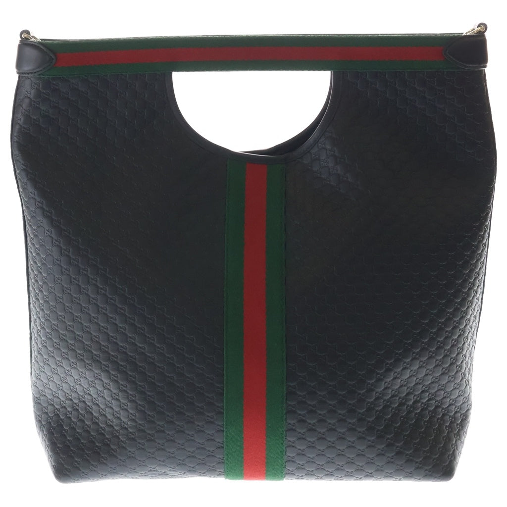 GUCCI(グッチ) マイクログッチシマ オフィディア ハンド ショルダーバッグ 2WAY GGエンボス レザー ブラック 865452 レディース